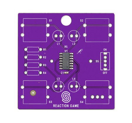 Reaction game - educational kit for learning soldering - Attiny404 - Soldered 333139