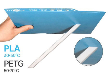 BIQU Panda Buildplate CryoGrip Pro Frostbite - double-sided magnetic overlay - for BambuLab A1 mini printers - 184 x 184 mm