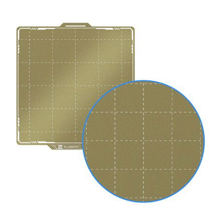 BIQU Panda Build Plate Textured x Smooth PEI - Double-Sided Magnetic Overlay - for Bambu Lab P1, X1 and A1 Printers - 257 x 257 mm