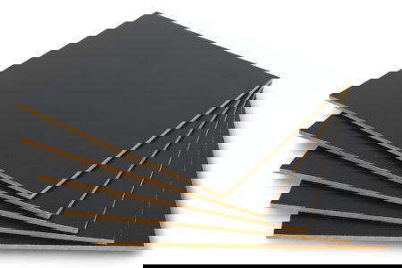 Black HDF board - 3 mm - 160 x 160 mm - 5 pcs.