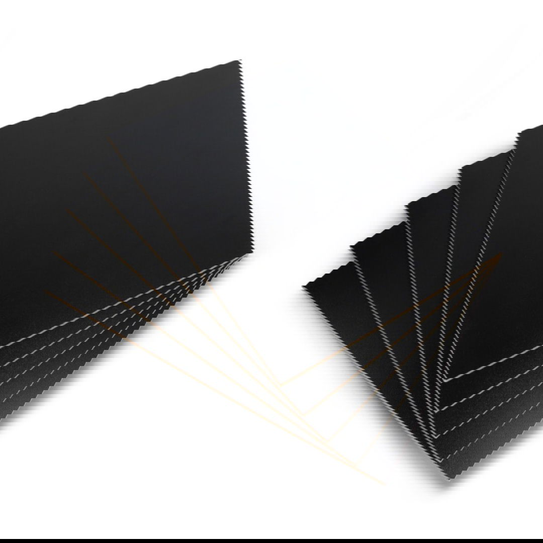 Black HDF board - 3 mm - 210 x 297 mm - 5 pcs.