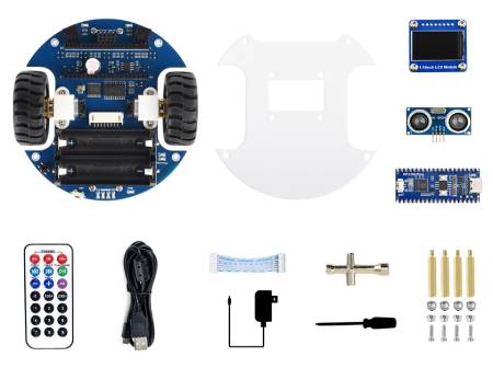 Pico2Go Mobile Robot - remote-controlled robot - RP2350-Plus - Waveshare 31698