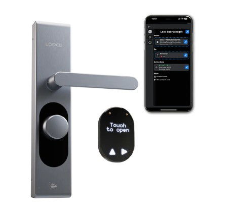 Shelly LOQED Smart Lock - WiFi / Bluetooth Smart Door Lock - Android / iOS App - Silver