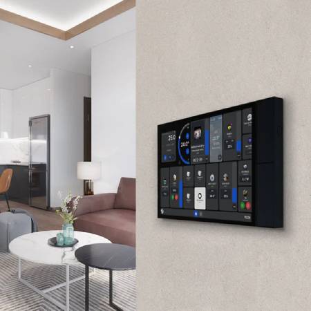 Shelly Wall Display XL - Smart Control Panel with 5A WiFi/Bluetooth Relay - Black