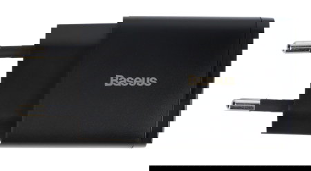 Baseus Compact Quick Charger 3 x USB-A Power Adapter - 5V/3.4A 17W - Black