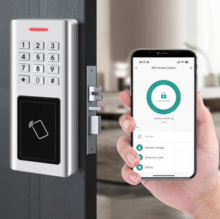 Tuya - combination lock with MiFare 13.56 MHz RFID reader and PIN keypad - WiFi - RTX WDA1