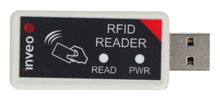 Inveo - RFID USB Pocket reader - Unique 125 kHz flash drive