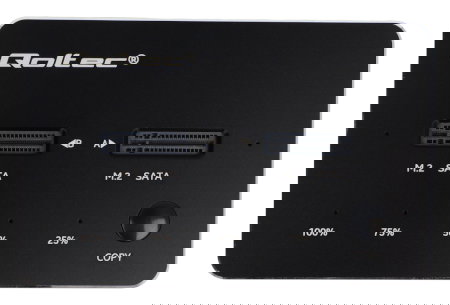 Docking station for 2x SSD M.2 SATA NGFF drives - USB type C - Qoltec 50310