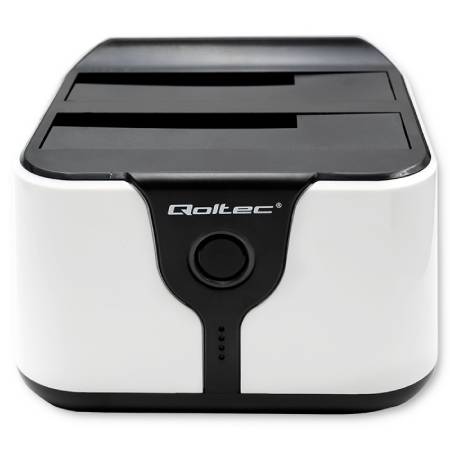 Docking station for 2.5''/3.5'' HDD and SSD drives - SATA III - USB 3.0 - with offline cloning - Qoltec 50309