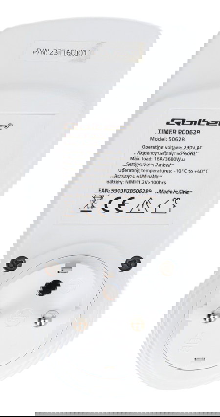 Digital timer PC0628 3680 W 16 A - Qoltec 50628