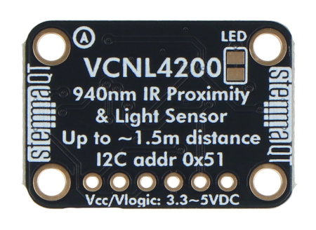 VCNL4200 - IR Distance and Light Intensity Sensor ALS - STEMMA QT / Qwiic - Adafruit 6064
