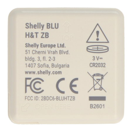 Shelly BLU H&T ZB - ZigBee Temperature and Humidity Sensor - Beige