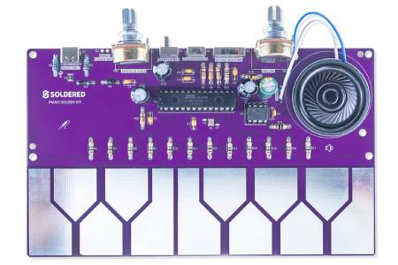 Piano Solder Kit - educational kit for learning soldering - ATmega328P - Soldered 333181