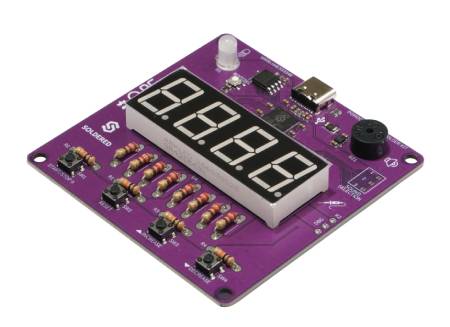 Pomodoro Timer Solder Kit - educational kit for learning soldering - RP2040 - Soldered 333348