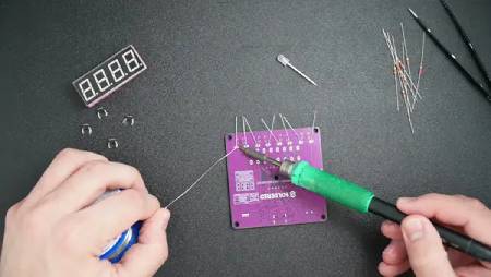 Pomodoro Timer Solder Kit - educational kit for learning soldering - RP2040 - Soldered 333348