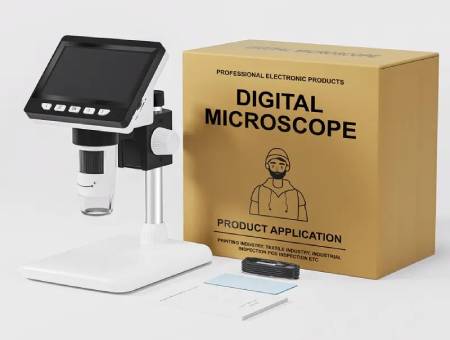 307B Digital Microscope - 1000x 2 MPx 8 LED - 4.3'' LCD Screen