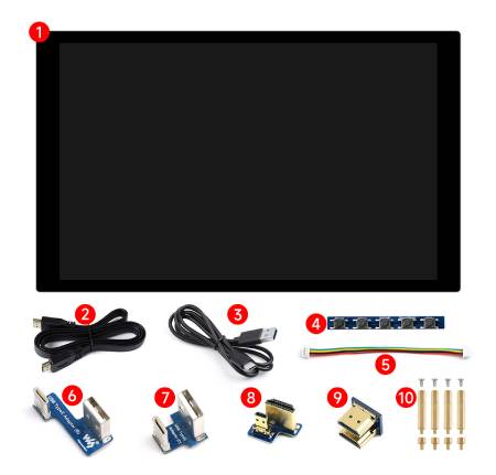 10.1DP-CAPLCD capacitive touchscreen LCD IPS 10.1'' 1280 x 800 px HDMI + USB - Waveshare 23739