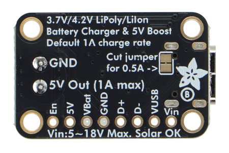 Li-Pol / Li-Ion 5V bq25185 Battery Charging Module USB Type-C / DC / Solar Panel -  Adafruit 6106