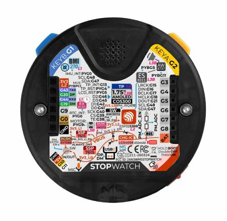 Stopwatch Dev Kit - ESP32-S3 - development kit - 1.75'' AMOLED display - M5Stack C152