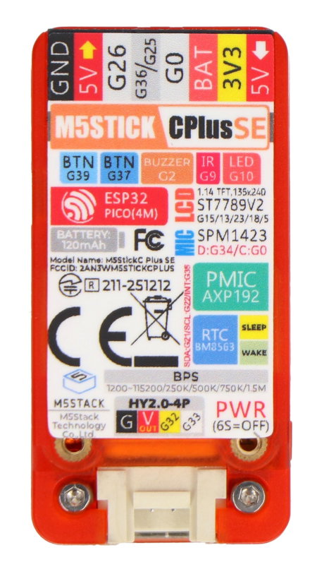 M5StickC Plus SE - IoT Development Module - ESP32-PICO-D4 - M5Stack K016-P-SE